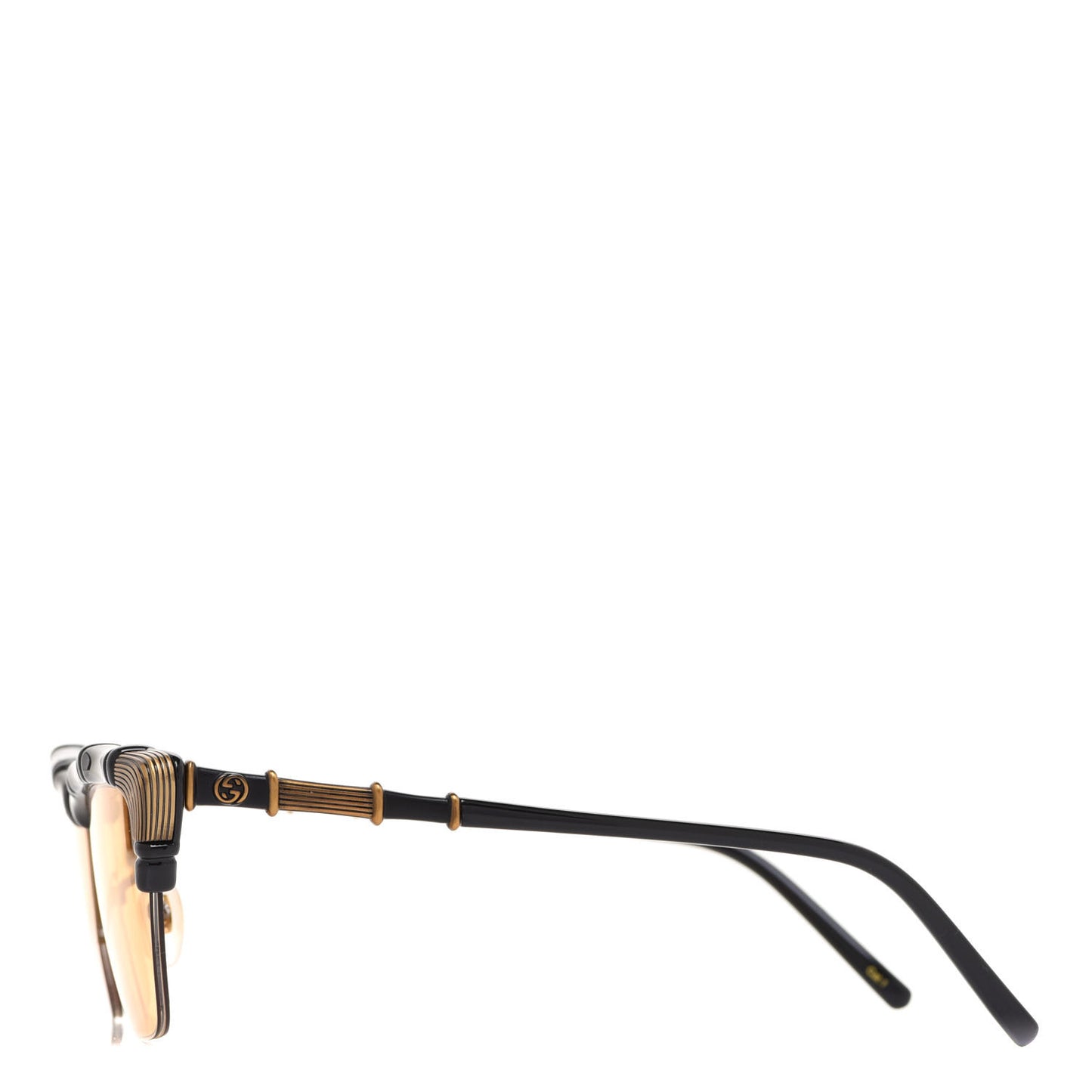 Acetate Metal Bamboo Sunglasses GG660S Black Yellow