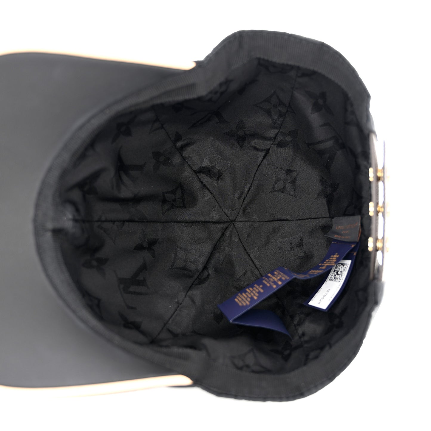 Polyester Silk Monogram LV Get Ready Cap M Black