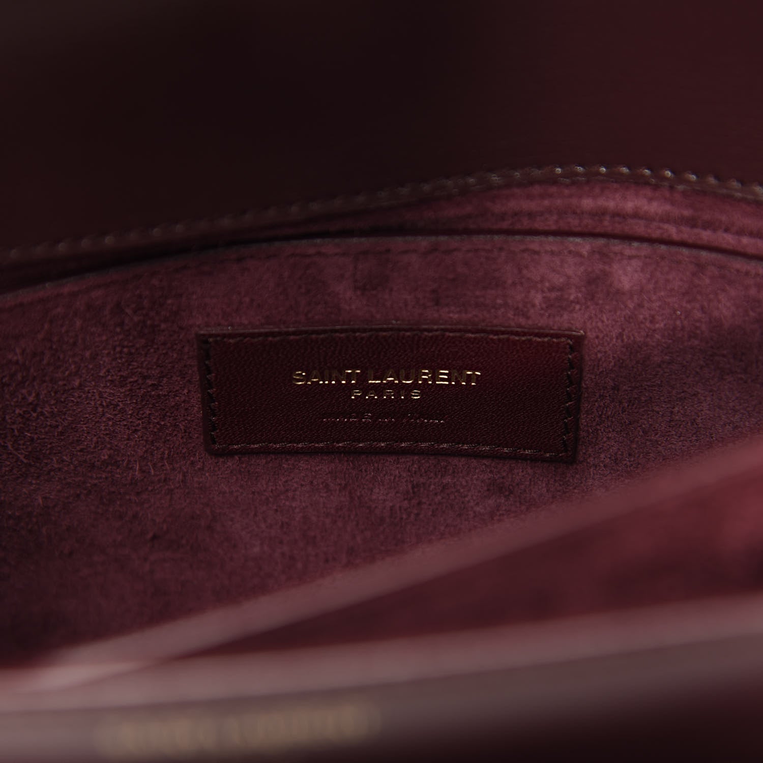 Saint Laurent Calfskin Medium Monogram Sunset Bordeaux 6 of 10