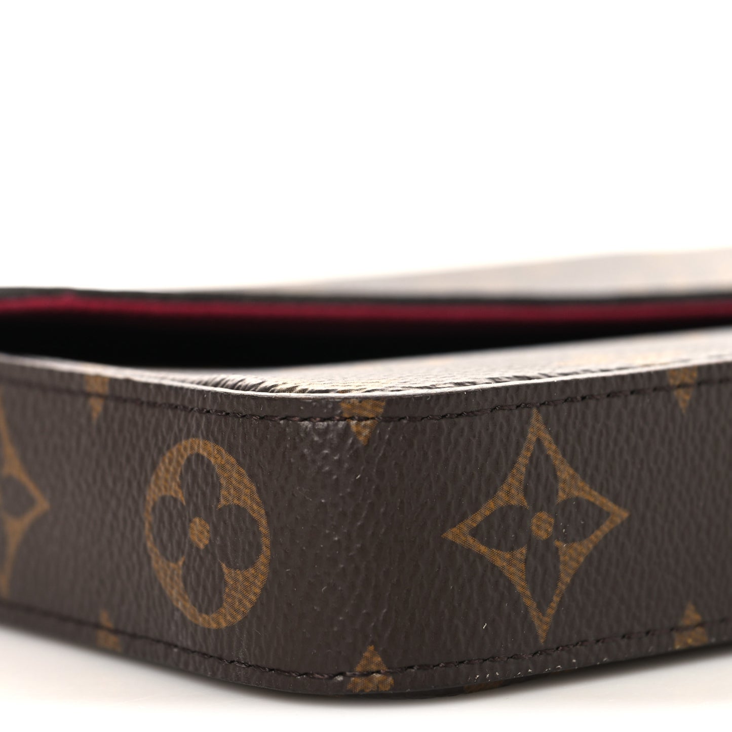 Monogram Pochette Felicie Chain Wallet Fuchsia
