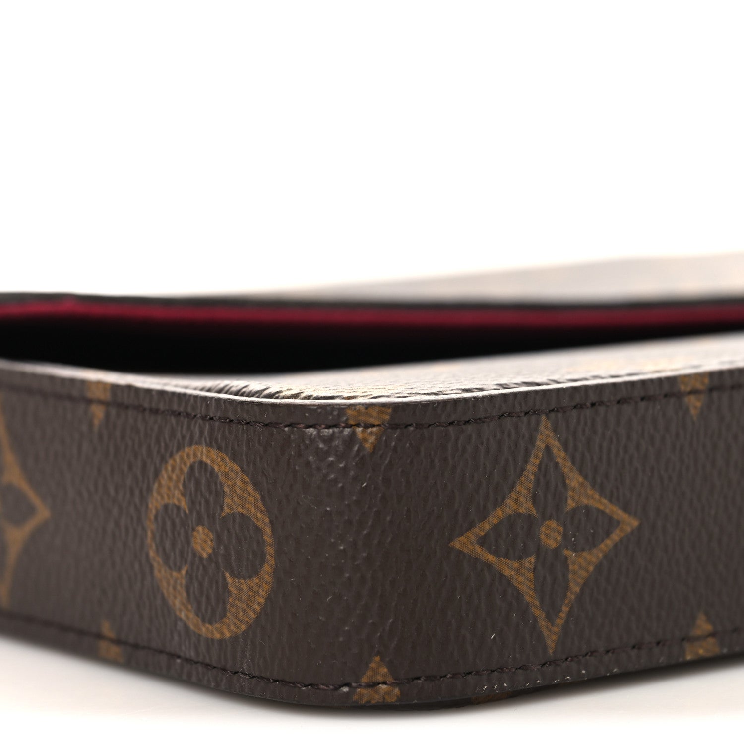 Louis Vuitton Monogram Pochette Felicie Chain Wallet Fuchsia 9 of 11