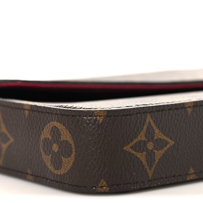 Louis Vuitton Monogram Pochette Felicie Chain Wallet Fuchsia 9 of 11