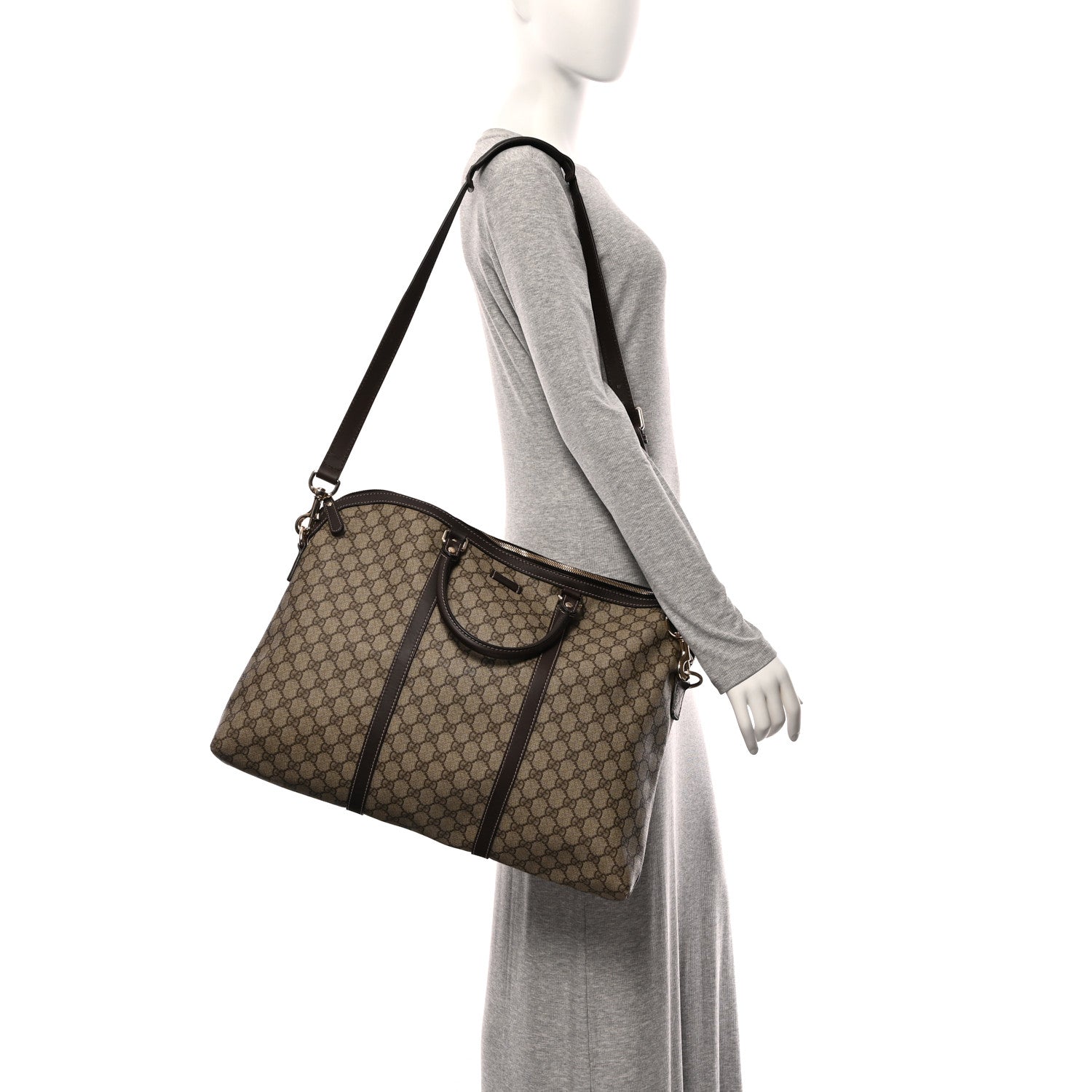 Gucci GG Plus Monogram Travel Bag Dark Brown 2 of 10