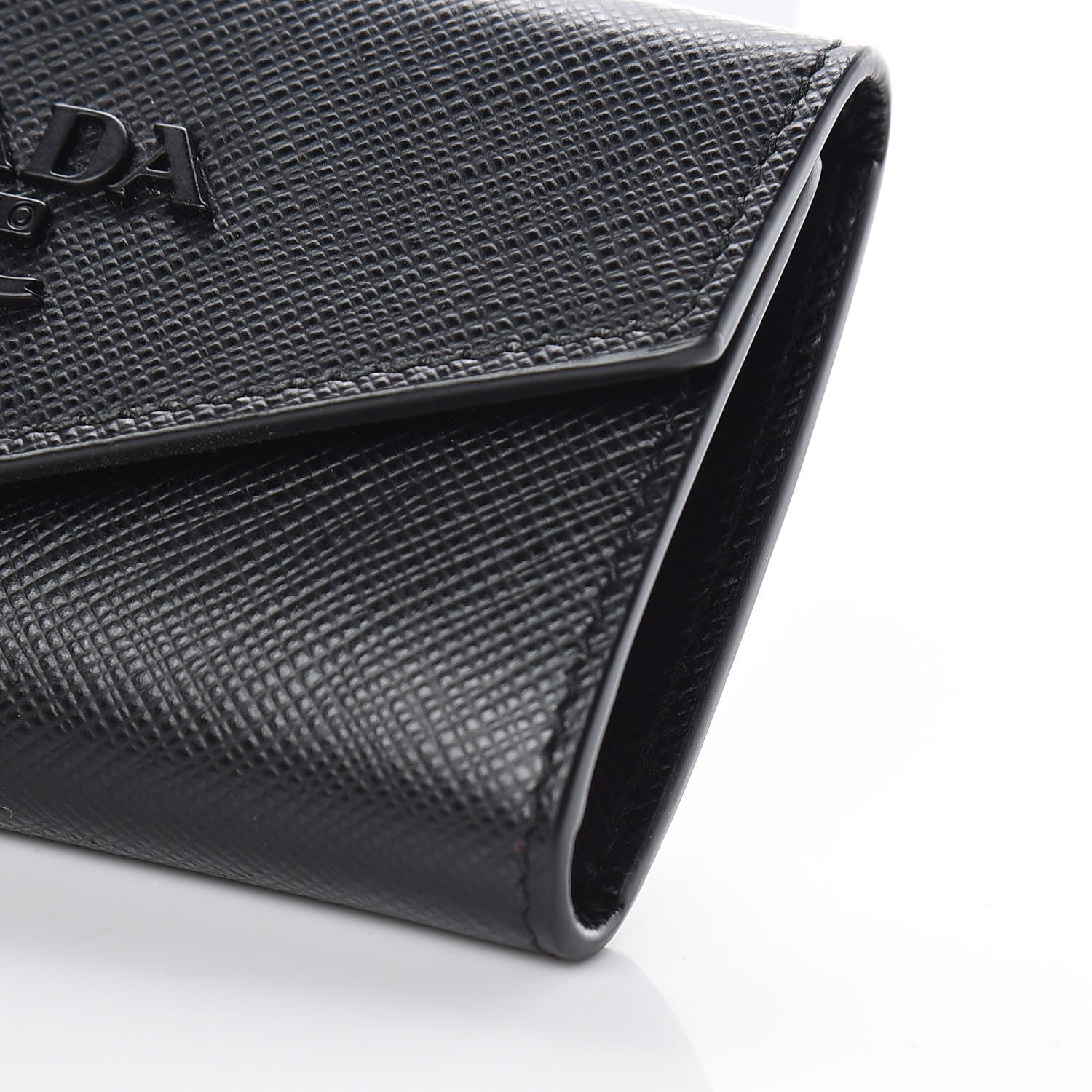 Prada Saffiano Shine Monochrome 4 Key Holder Black 8 of 11