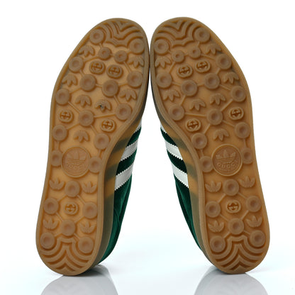 Gucci X ADIDAS Softy Velvet Suede Madeira Demetra Mens Gazelle Sneakers 10 Green Gemstone Velvet Green Off White 5 of 7