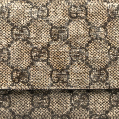 Gucci GG Supreme Monogram Continental Flap Wallet Beige 8 of 13