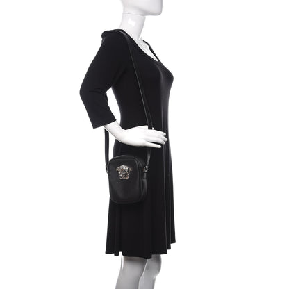 Versace Saffiano Small Medusa Messenger Bag Black 2 of 9