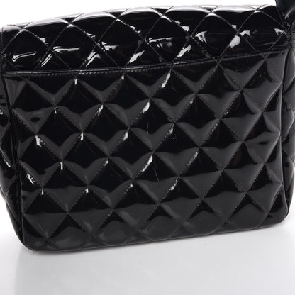 Chanel Patent Quilted Shoulder Flap Bag Black 21 of 21