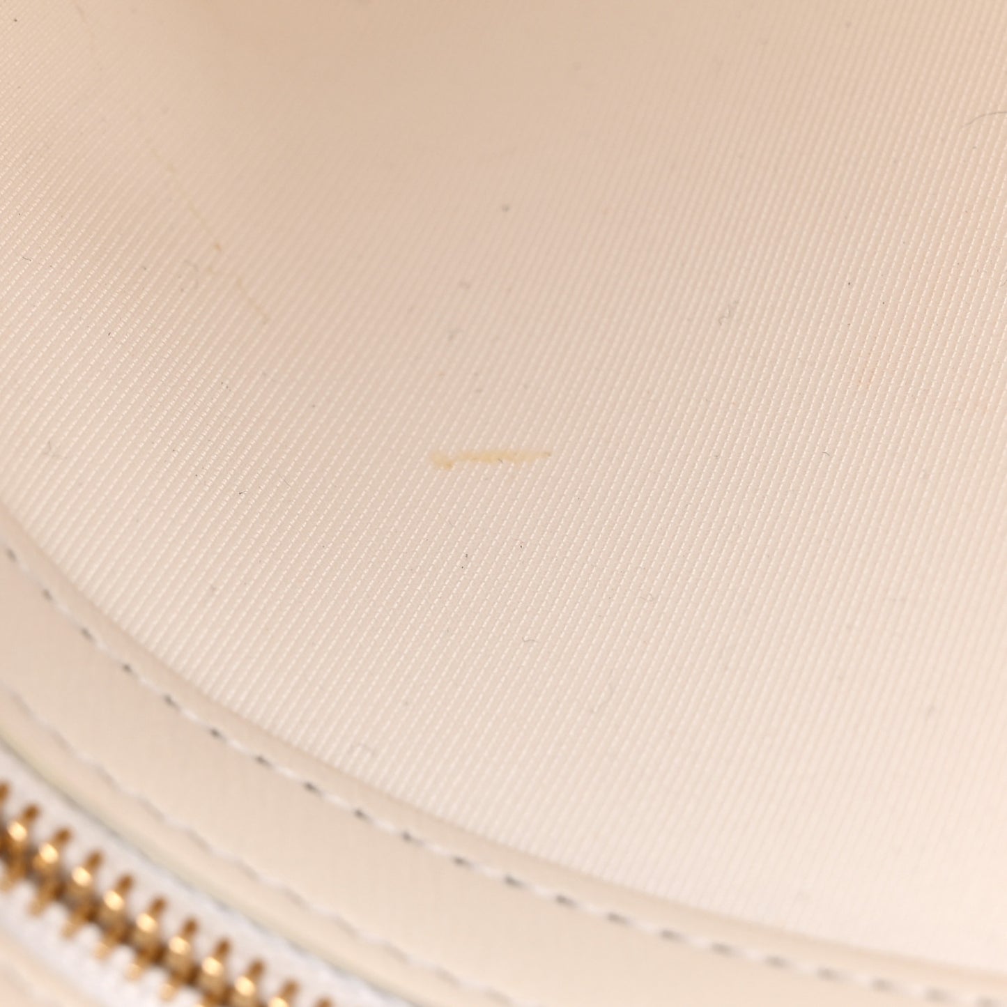 Calfskin Quilted Logo Flap Case White