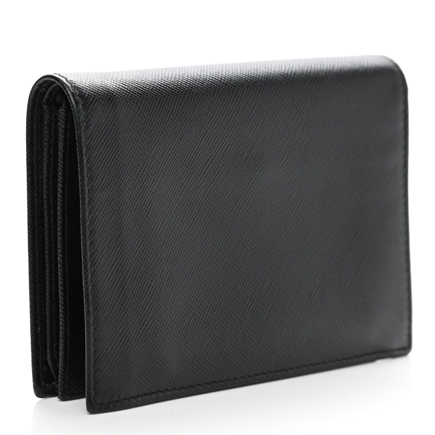 Saffiano Metal Bi-Fold Wallet Black