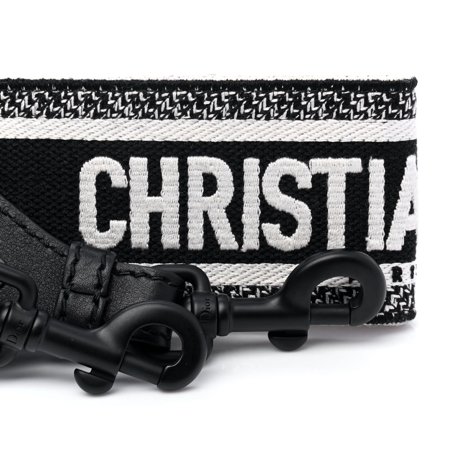 Canvas Embroidered Shoulder Strap Black Ultramatte