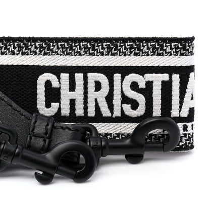 Christian Dior Canvas Embroidered Shoulder Strap Black Ultramatte 2 of 6