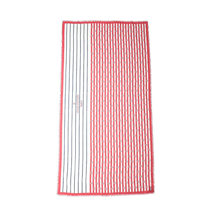 Louis Vuitton Monogram Stripe Summer Escale Pareo Stole Scarf Blue Rouge 3 of 4