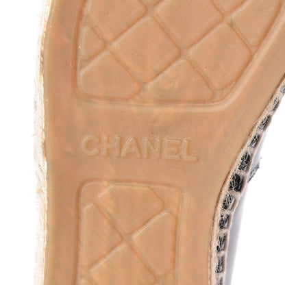 Chanel Patent CC Espadrilles 37 Black 7 of 9