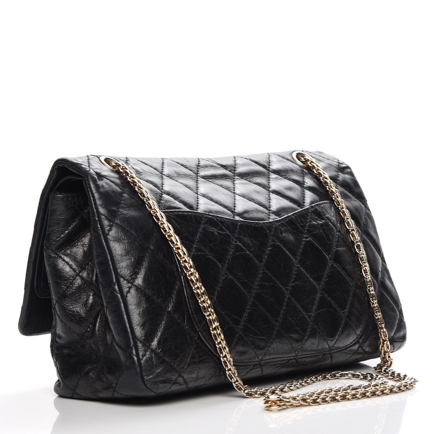 Chanel Glazed Calfskin 2.55 Reissue 227 Flap Black 3 of 7
