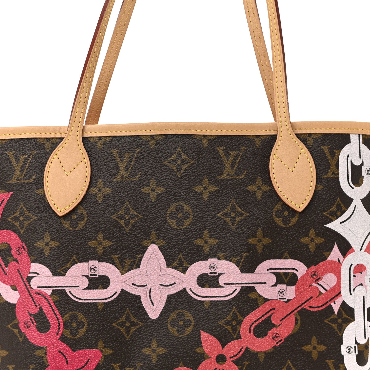 Louis Vuitton Monogram Bay Neverfull MM Rose Ballerine Poppy 10 of 16