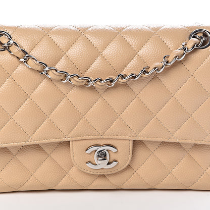 Chanel Caviar Quilted Medium Double Flap Beige Clair 8 of 10