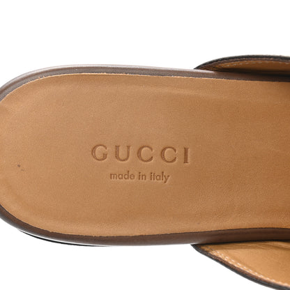 Gucci Calfskin Womens Princetown Slippers 37.5 Brown 7 of 10