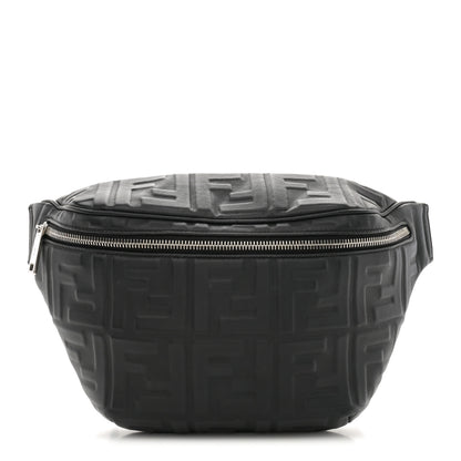 Fendi Nappa FF 1974 Embossed Belt Bag Black 1 of 13