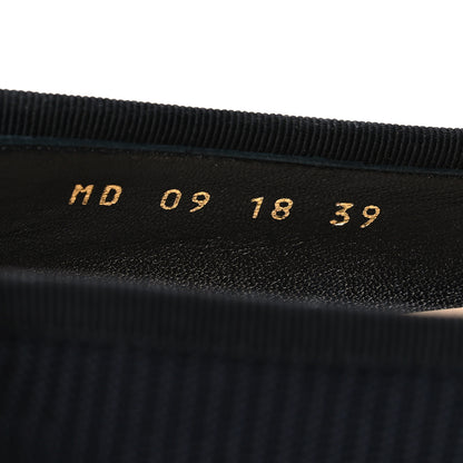 Christian Dior Fabric Ribbon Embroidered J'Adior Ballet Flats 39 Black 6 of 8
