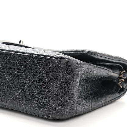 Chanel Metallic Caviar Quilted Jumbo Double Flap Dark Grey 10 of 16