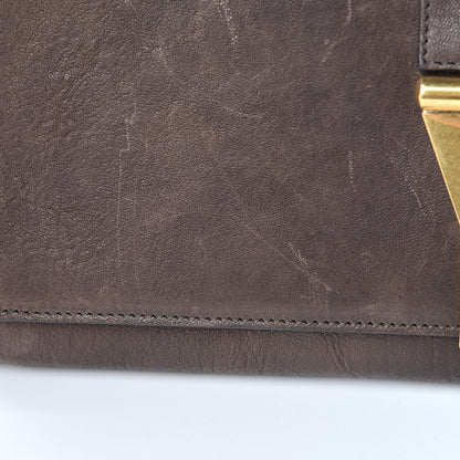 Saint Laurent Sheepskin Classic Y Ligne Clutch Brown 11 of 13