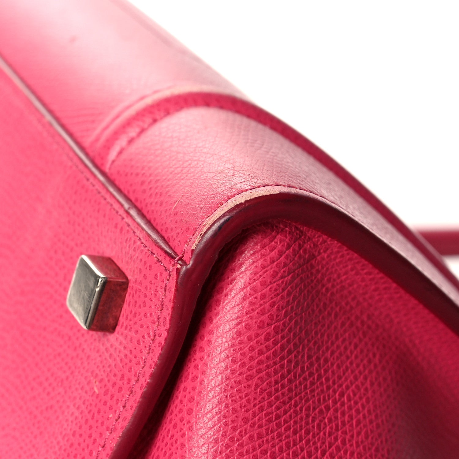 Celine Grained Calfskin Medium Phantom Luggage Fuchsia 9 of 14