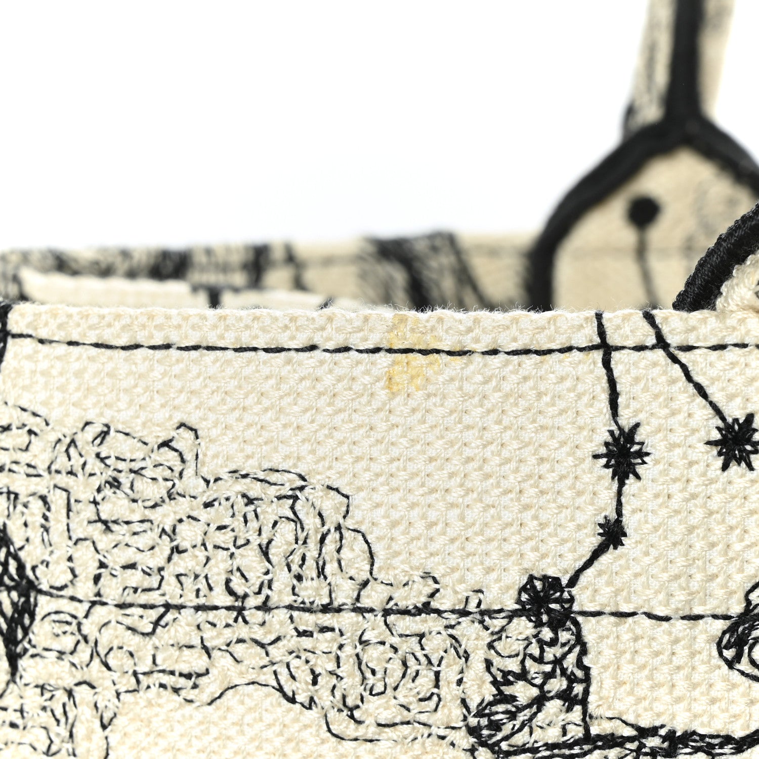 Christian Dior Canvas Embroidered Large Toile De Jouy Book Tote Latte 9 of 9