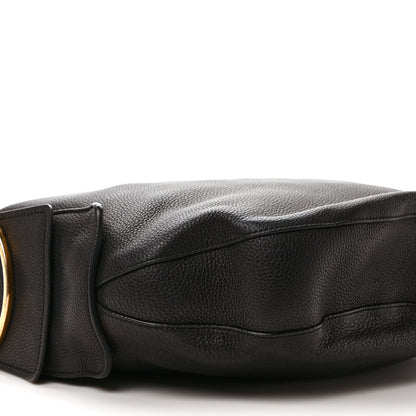 Salvatore Ferragamo Grained Calfskin Hobo Black 7 of 10