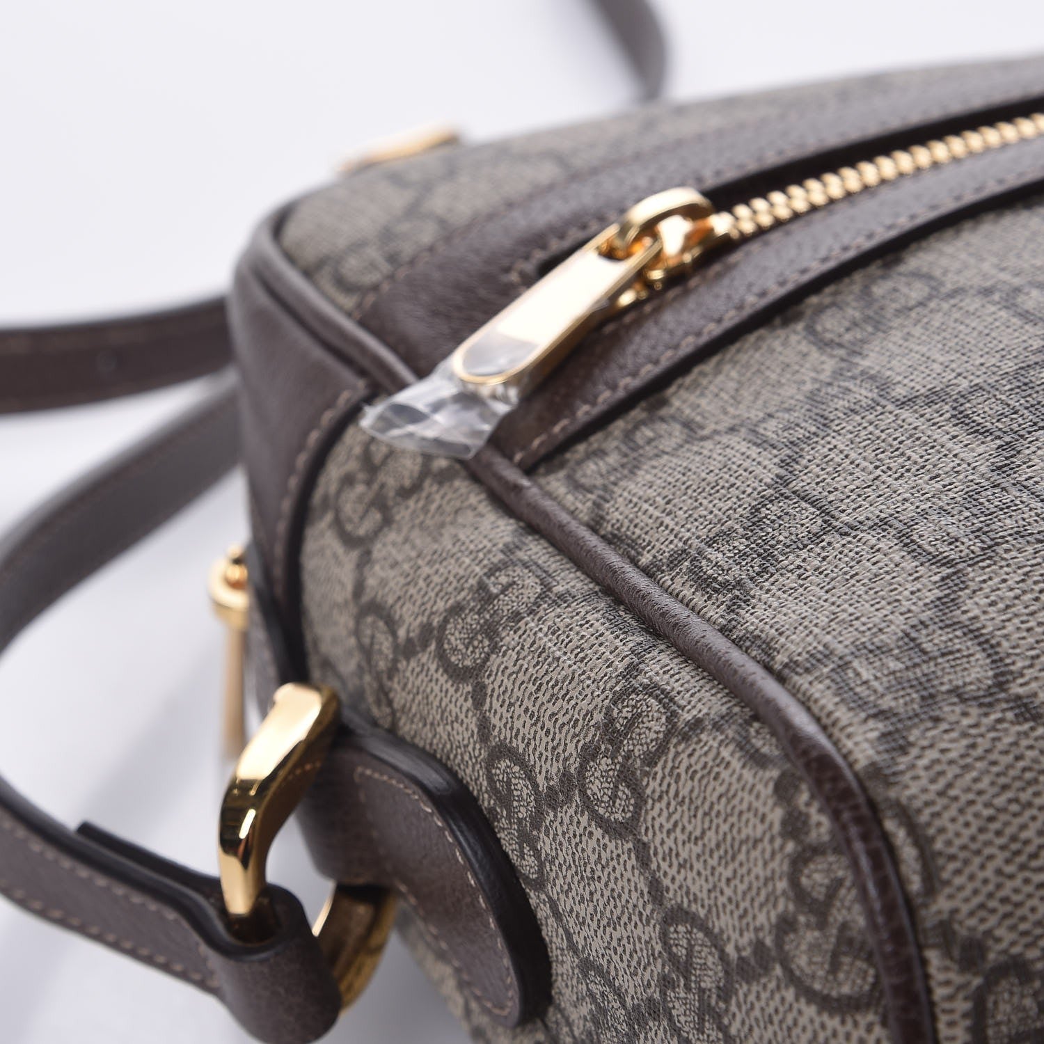 Gucci GG Supreme Monogram Web Small Ophidia Shoulder Bag Brown 8 of 9