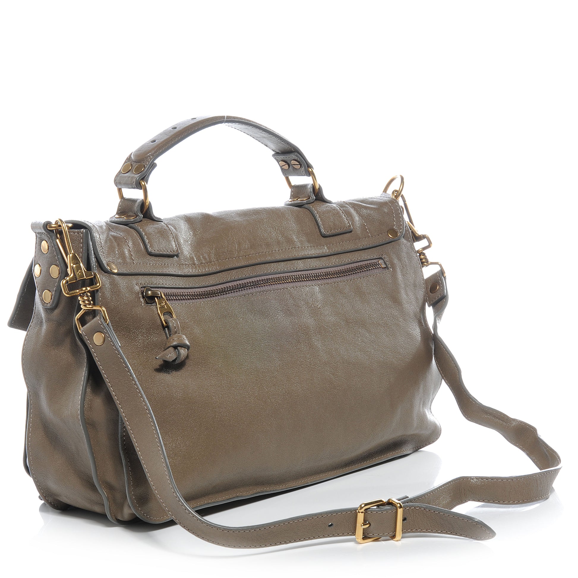 Proenza Schouler Lambskin PS1 Medium Satchel Smoke 3 of 8