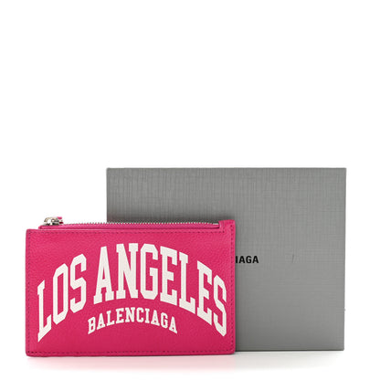 Balenciaga Grained Calfskin Large Cash Long Coin Card Holder Hot Pink 10 of 10