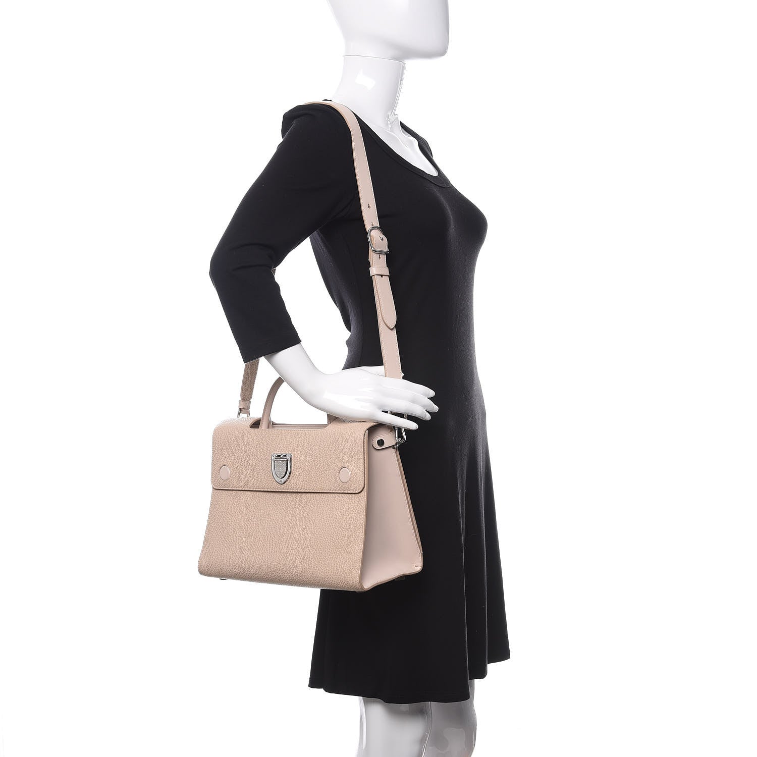 Christian Dior Bullcalf Medium Diorever Flap Rose Poudre 2 of 12