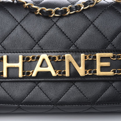 Chanel Calfskin Quilted Small Enchained Flap Black 8 of 12