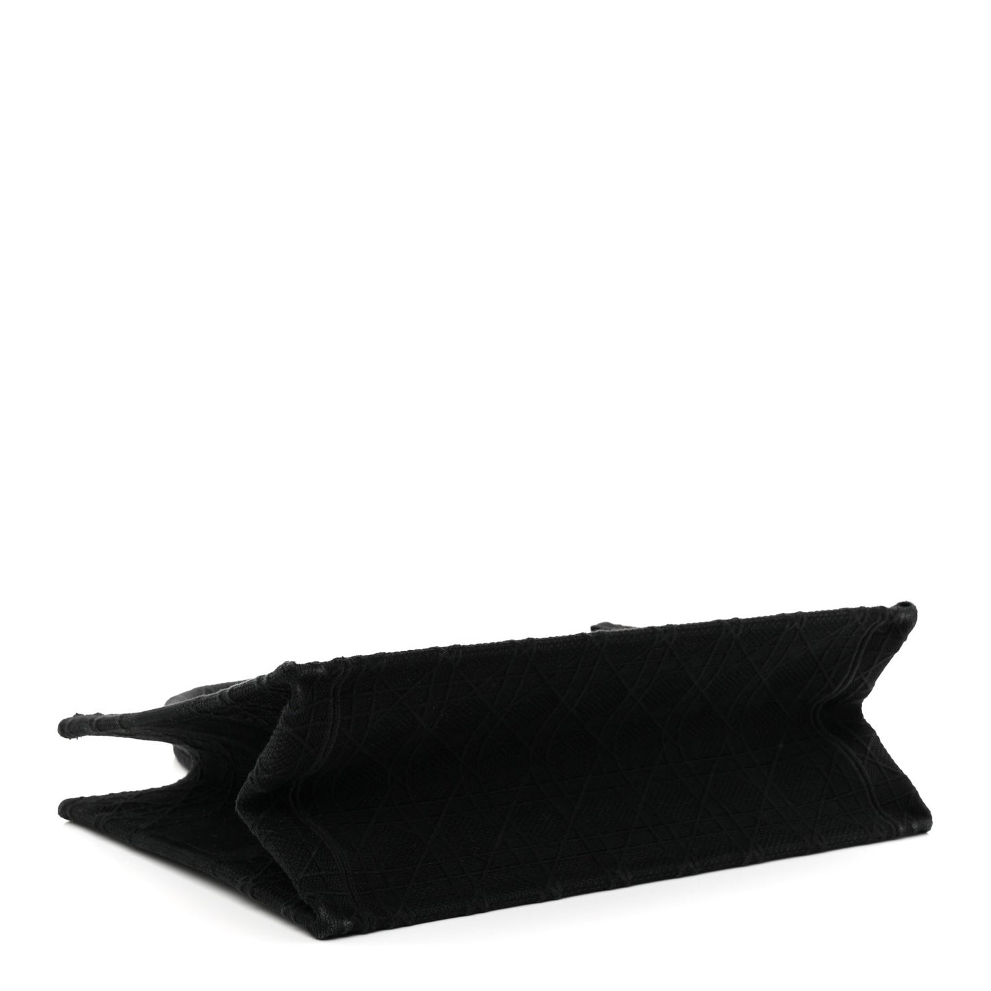 Canvas Embroidered Cannage Medium Book Tote Black Multicolor