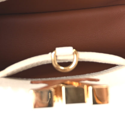 Louis Vuitton Shearling Calfskin Capucines BB White 5 of 9