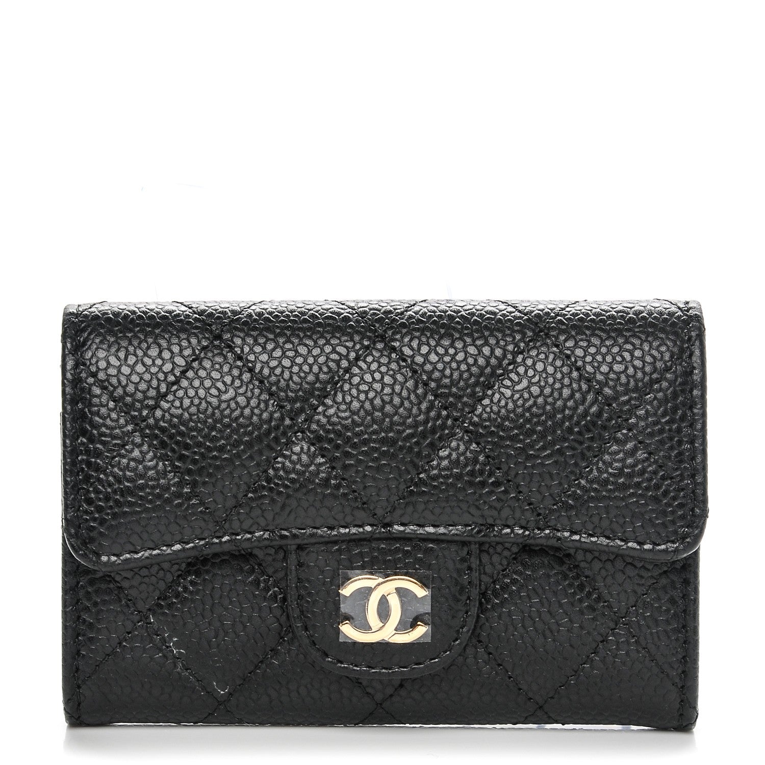 Chanel Caviar Quilted Flap Card Holder Black 1 of 7
