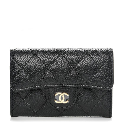 Chanel Caviar Quilted Flap Card Holder Black 1 of 7