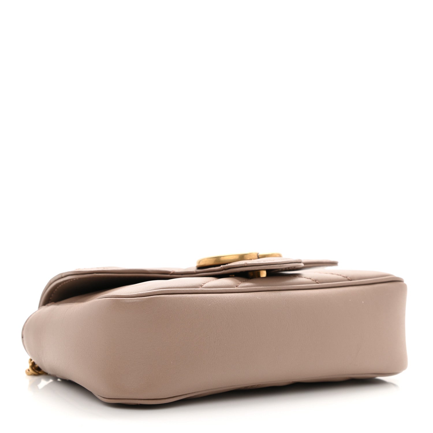 Gucci Calfskin Matelasse Super Mini GG Marmont Shoulder Bag Porcelain Rose 4 of 8