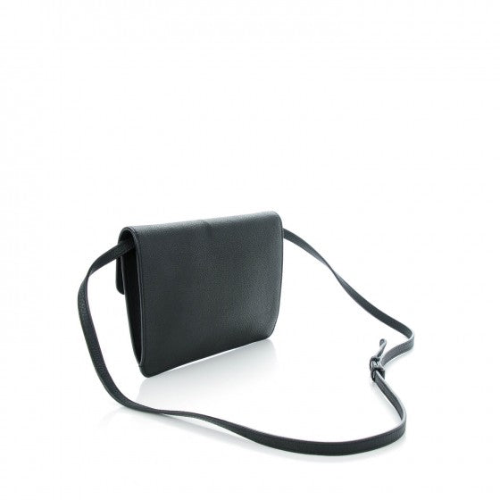Grand Prix Calfskin Jackie Convertible Shoulder Bag Black