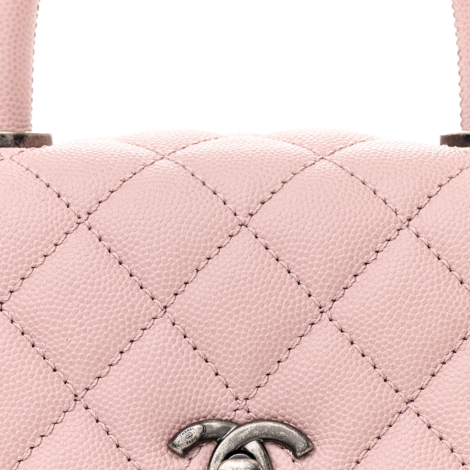 Chanel Caviar Quilted Mini Coco Handle Flap Pink 7 of 9