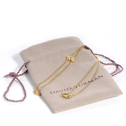 David Yurman 18k Yellow Gold Diamond Infinity Necklace 6 of 6