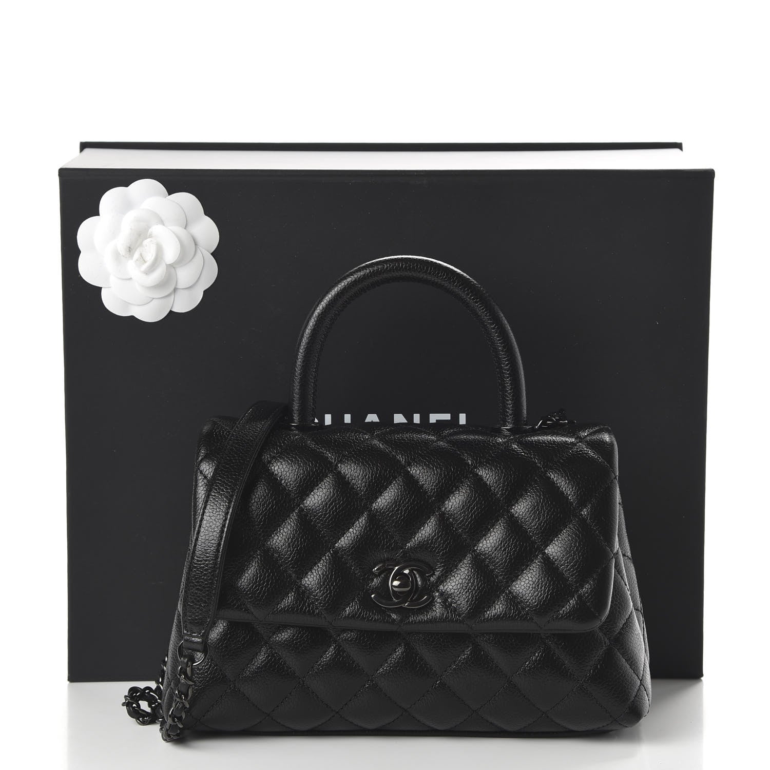 Chanel Caviar Quilted Mini Coco Handle Flap So Black 11 of 11