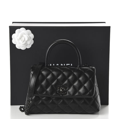 Chanel Caviar Quilted Mini Coco Handle Flap So Black 11 of 11