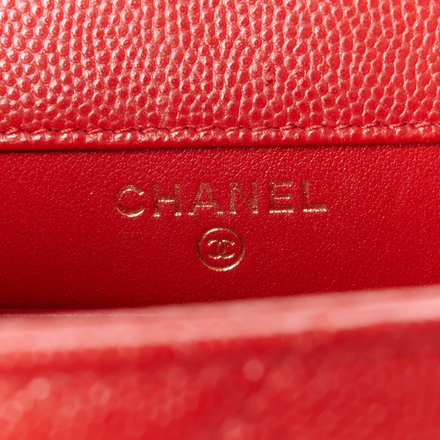 Chanel Caviar Quilted Classic Phone Holder Red 6 of 12