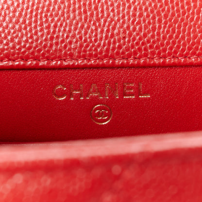 Chanel Caviar Quilted Classic Phone Holder Red 6 of 12