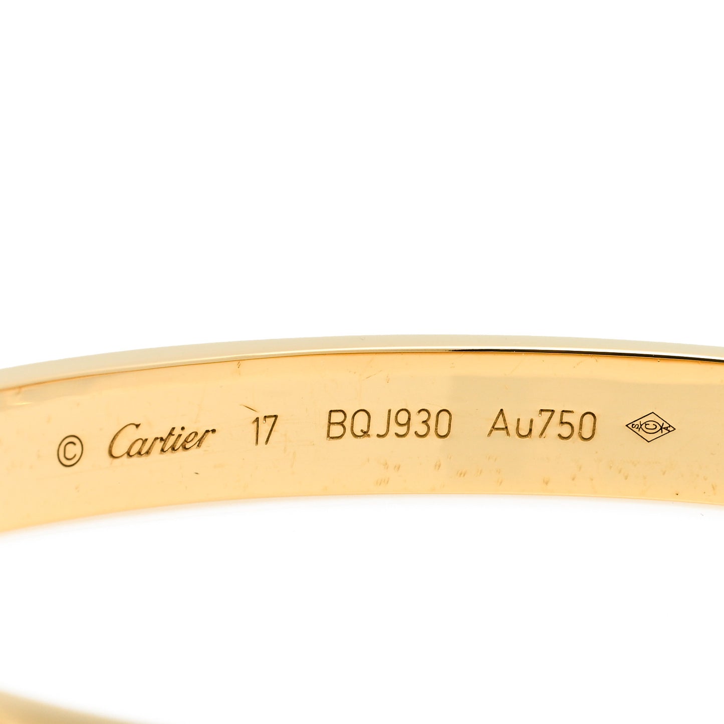 18K Yellow Gold LOVE Bracelet 17