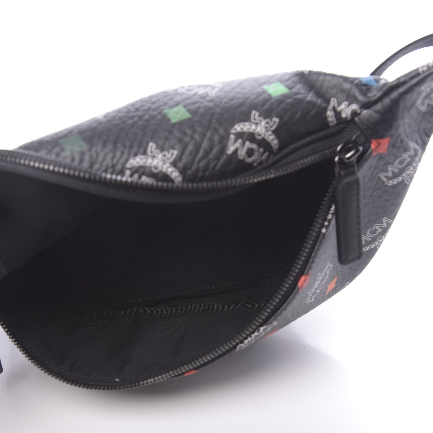 MCM Skyoptic Visetos Small Fursten Belt Bag Diamond Black 5 of 9