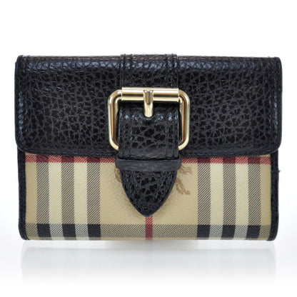 Burberry Haymarket Check Compact Wallet Black 1 of 8