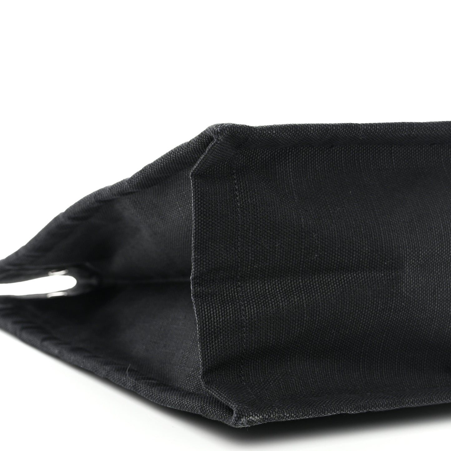 Raffia Linen Calfskin Rive Gauche Tote Black